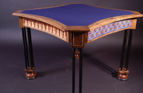 Pair of concertina card tables