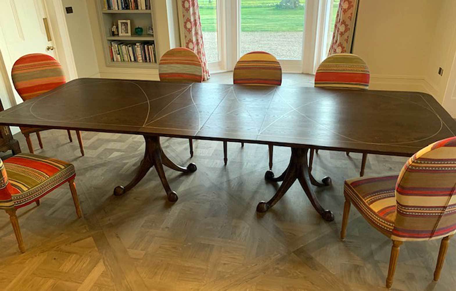dark-stained-oak-dining-table