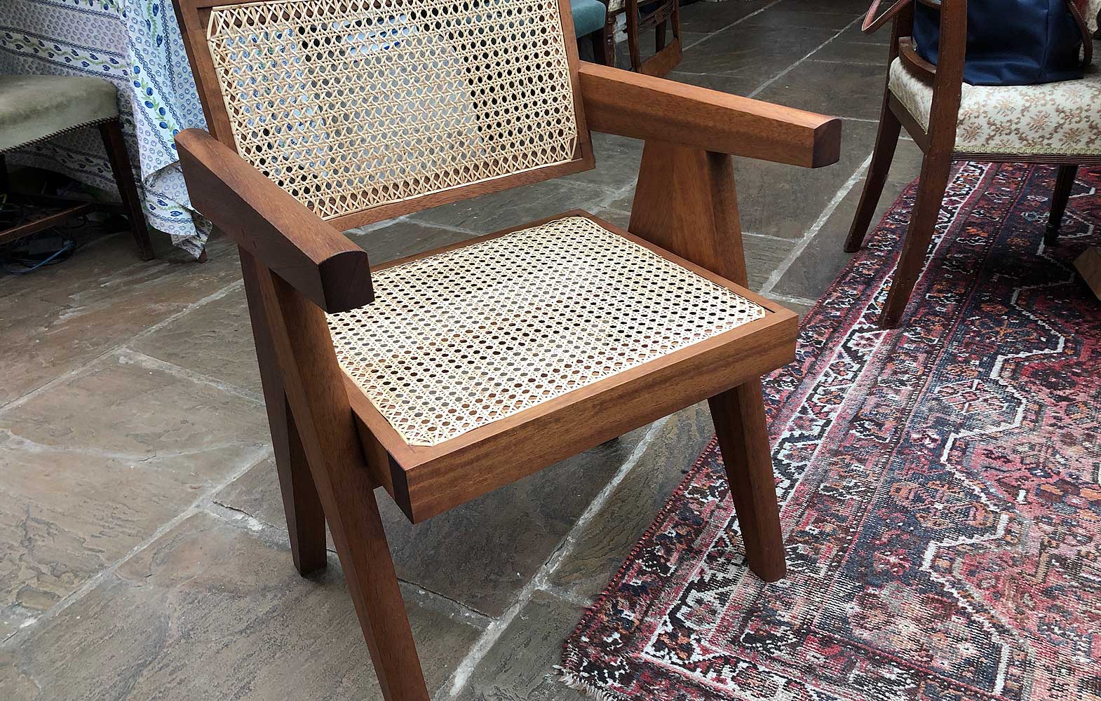 Teak Caned Chair