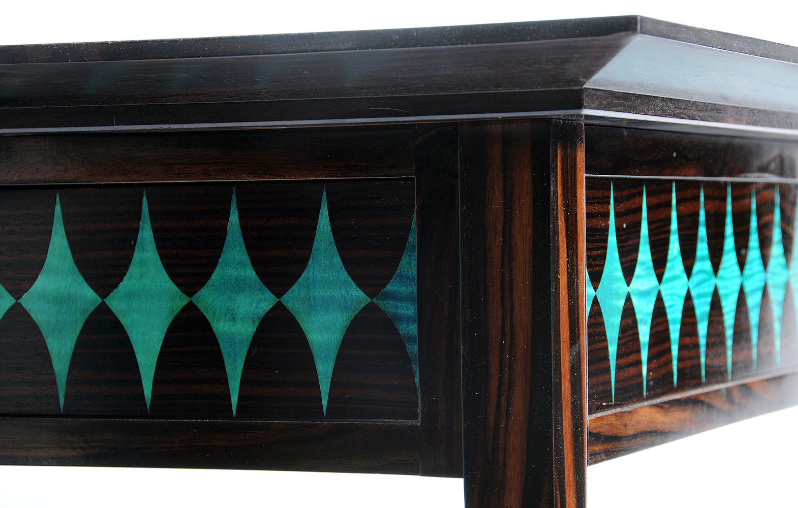 Macassar Ebony and Turquoise Table