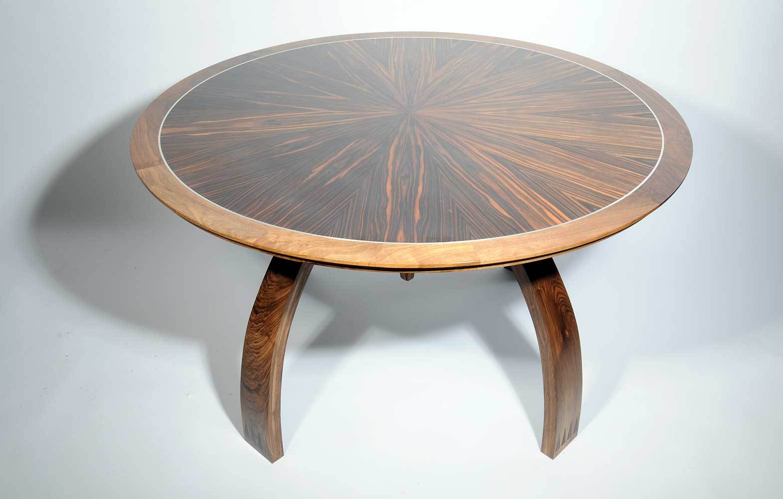 Macassar Ebony and Walnut Table