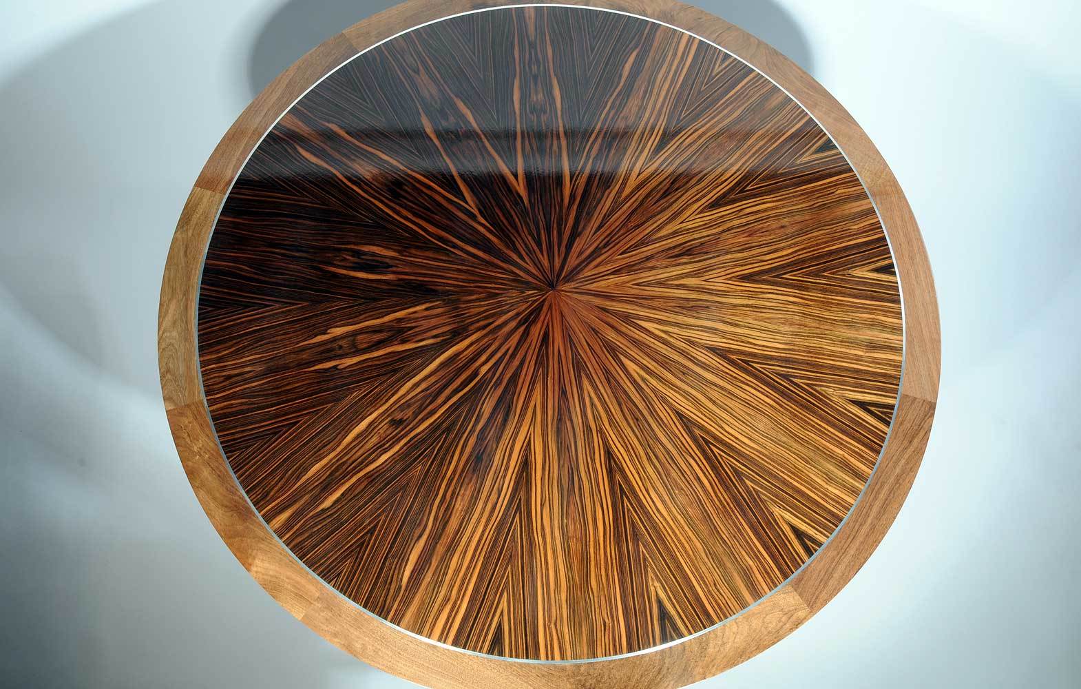 Macassar Ebony and Walnut Table