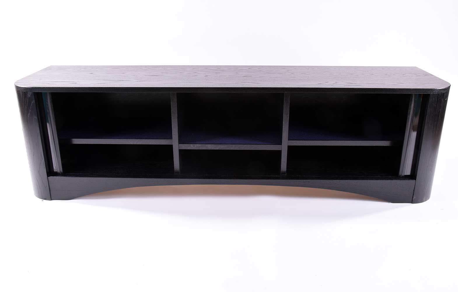 Tambour Black Low Cabinet