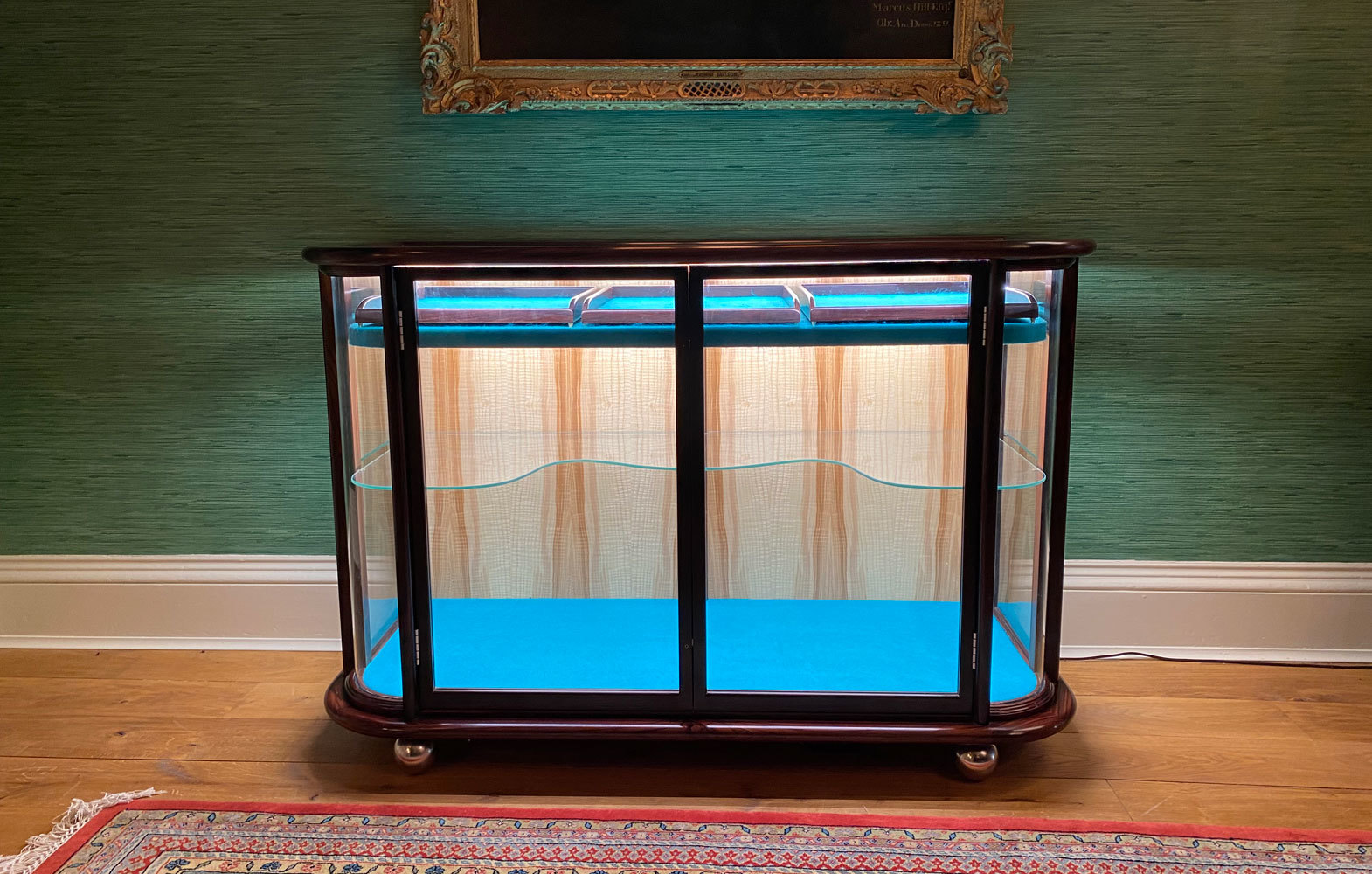 Indian Rosewood Display Cabinet
