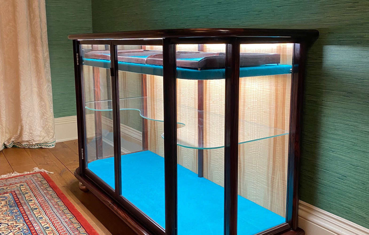 Indian Rosewood Display Cabinet