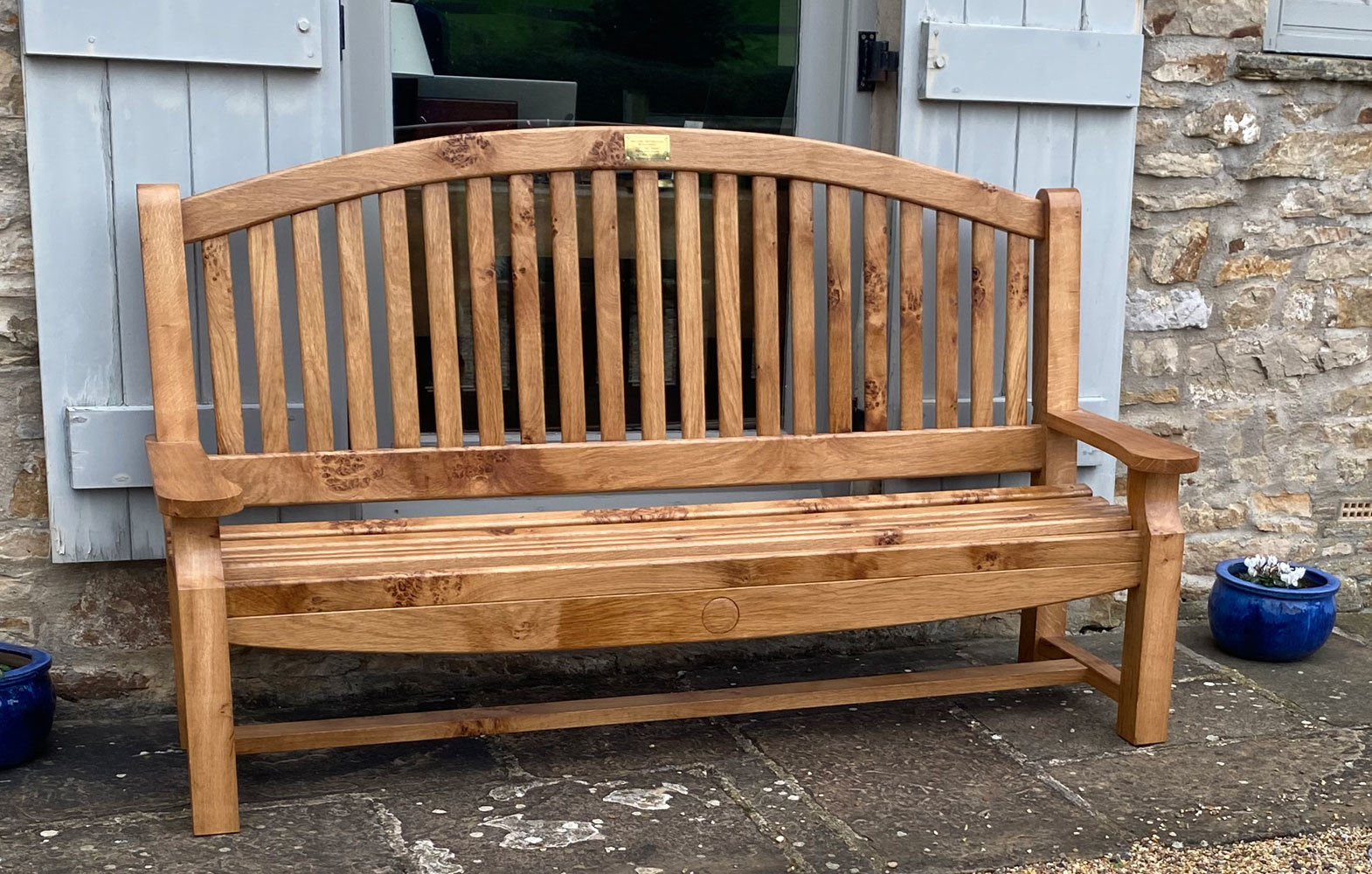 Three Seater Oak Bench